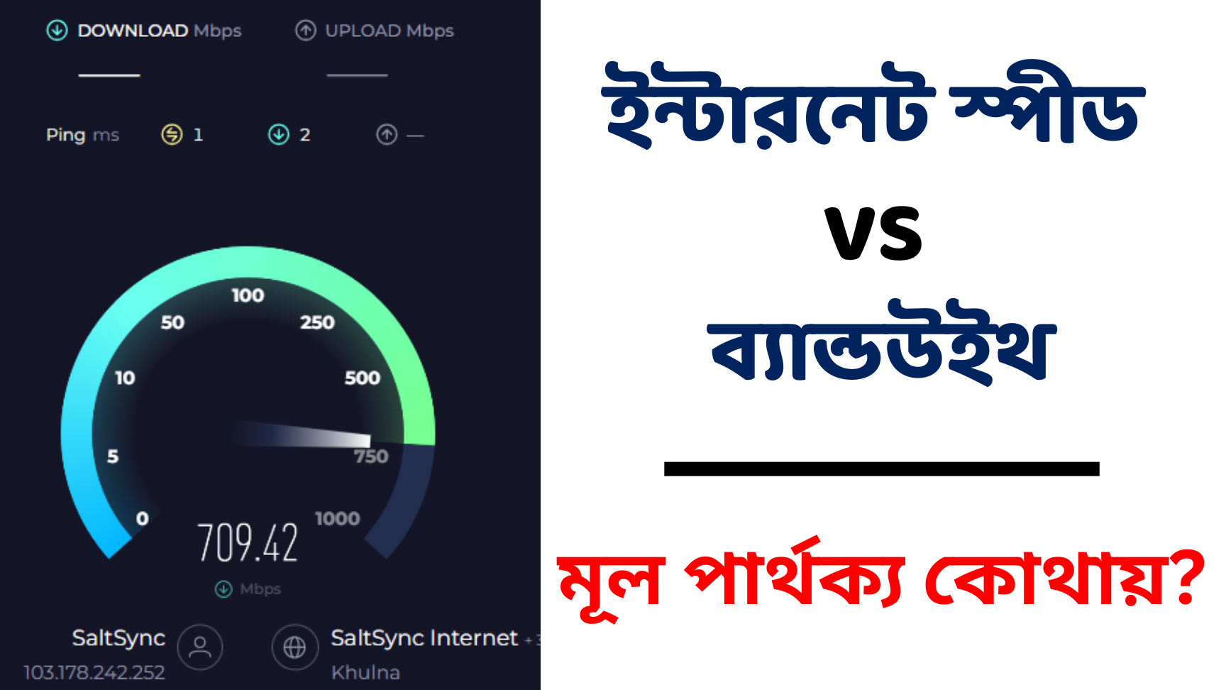 ইন্টারনেট স্পীড VS ব্যান্ডউইথ: মূল পার্থক্য কোথায়? (Bandwidth VS Internet Speed Key Difference)